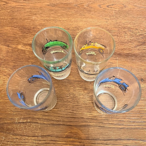 Set of 4 Vintage Libbey Automobile Glasses – Classic Car Barware 1910-1915 - Picture 3 of 9